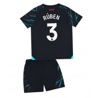 Koszulka piłkarska Manchester City Ruben Dias #3 Strój Trzeci dla dzieci 2023-24 tanio Krótki Rękaw (+ Krótkie spodenki)